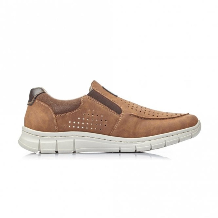 Men'S Styles | Rieker Rieker Men'S Slip-On Shoe B7766-24 Brown