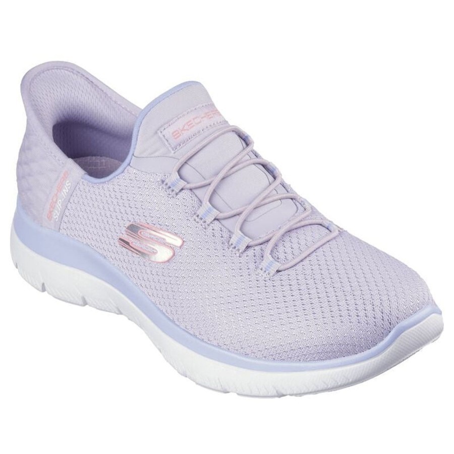 Shoes And Trainers | Skechers Skechers Slip-Ins Trainer Shoe 150123 Lav Pink Summits-Diamond Dream