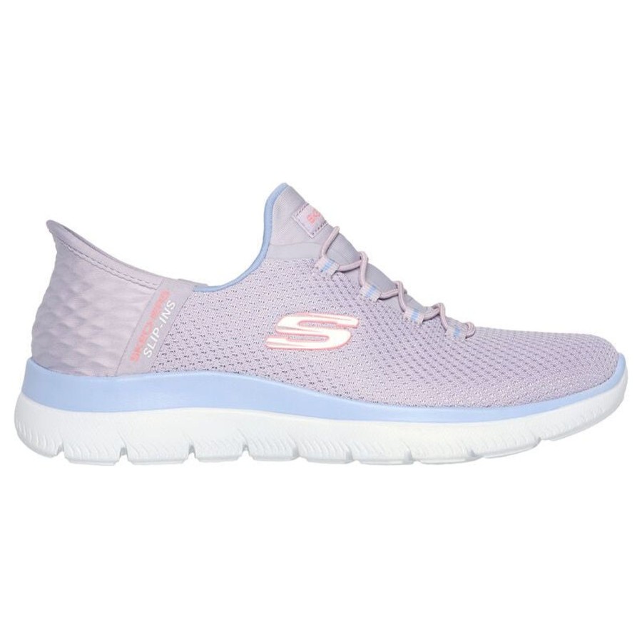 Shoes And Trainers | Skechers Skechers Slip-Ins Trainer Shoe 150123 Lav Pink Summits-Diamond Dream