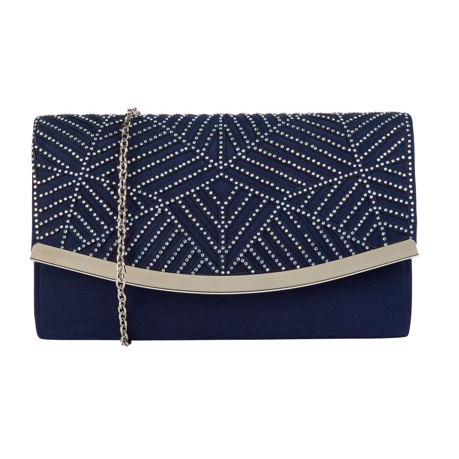 Wedding And Party Wear | Lotus Lotus Nara Navy Occasion Wear Bag To Match Natalia Shoes