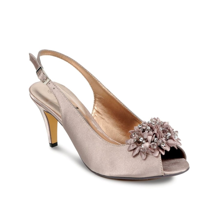 Wedding And Party Wear | Lunar Lunar Sabrina Occasion Shoetaupe Sling Back Matching Bag Available