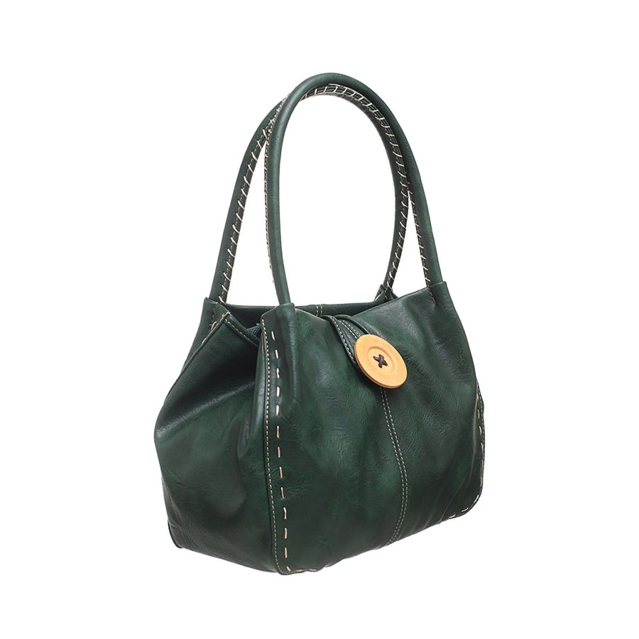 Handbags | Bessie Bessie Londongreen Classic Button Bag Bw446