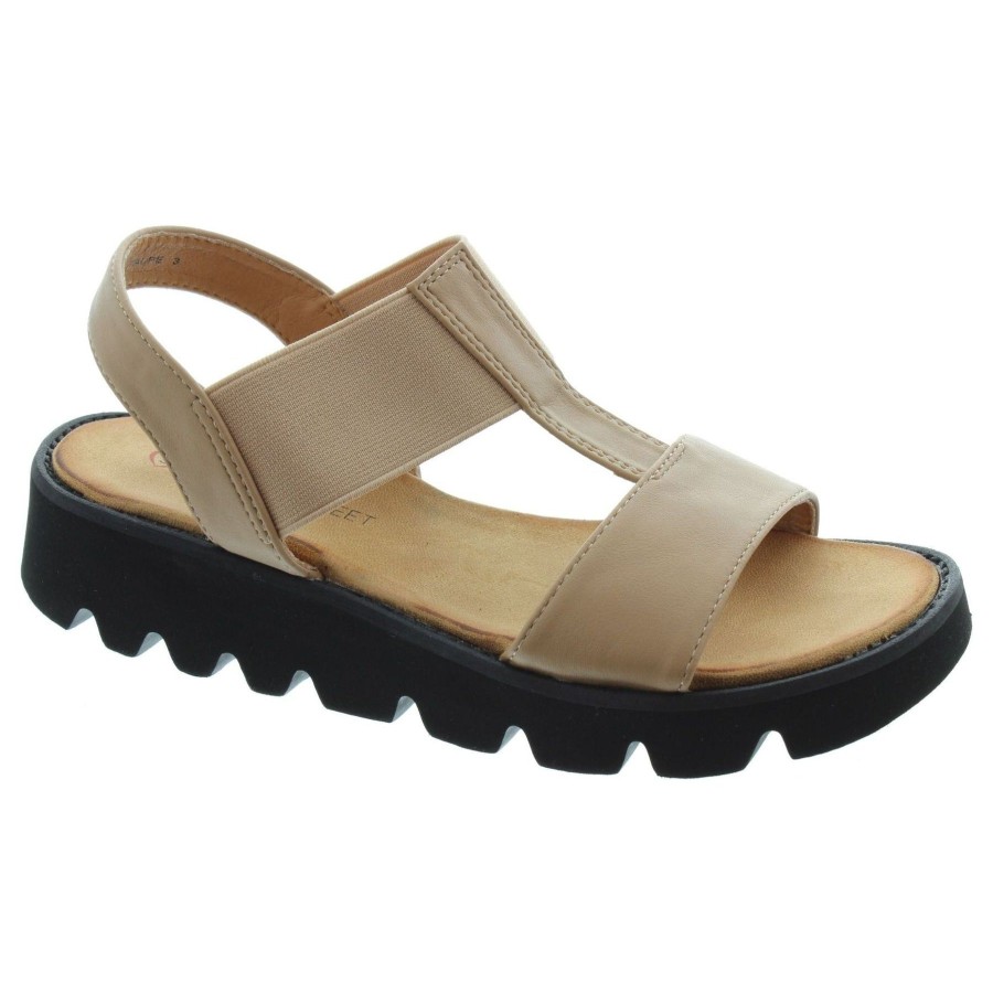 Ladies Styles | Heavenly Feet Heavenly Feet Ritz Nude Vegan Friendly Sandal