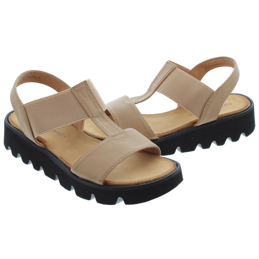 Ladies Styles | Heavenly Feet Heavenly Feet Ritz Nude Vegan Friendly Sandal