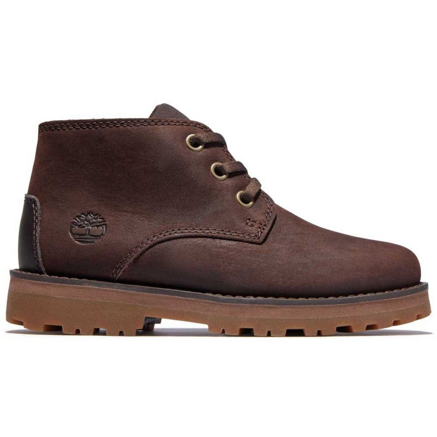 Timberland Kids | Timber Timberland Courmakid Chukka Boot Brown Leather With Inside Zip