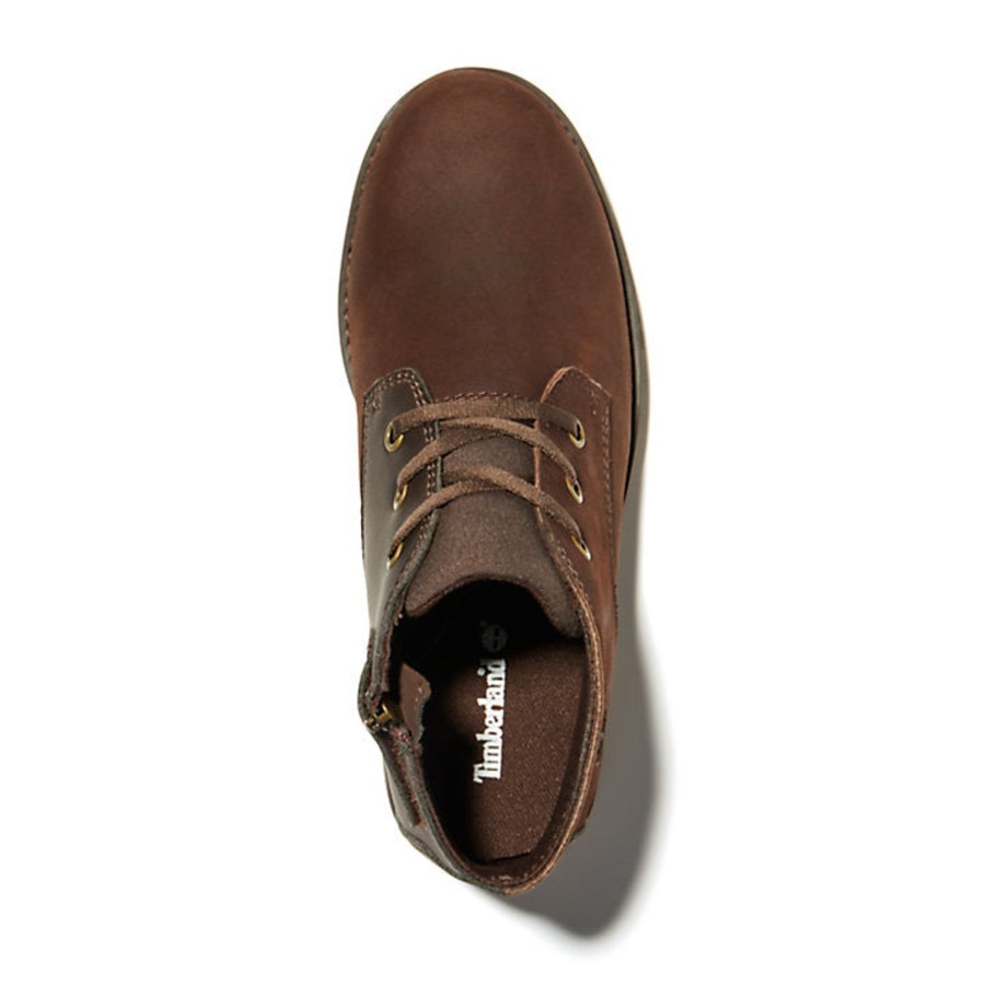 Timberland Kids | Timber Timberland Courmakid Chukka Boot Brown Leather With Inside Zip