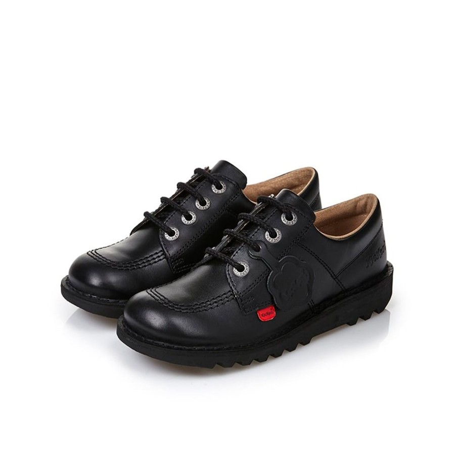 Back To School | Kickers Kickers Kick Lo J/Y Black Leather Classic Shoe