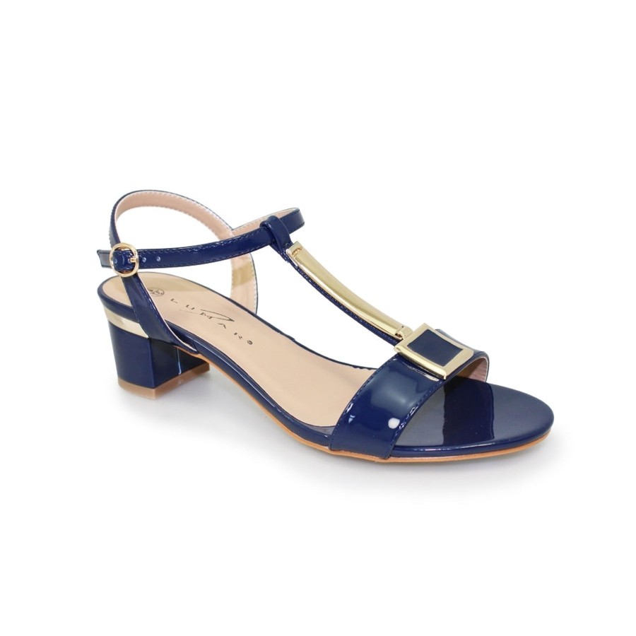 Wedding And Party Wear | Lunar Lunar Occasion Sandal Blaze Navy Patent Sandal