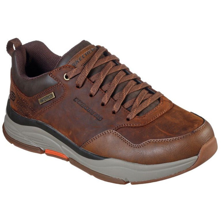 Men'S Formal And Work Shoes | Skechers Skechers Waterproof Shoe 210021 Cdb Brown