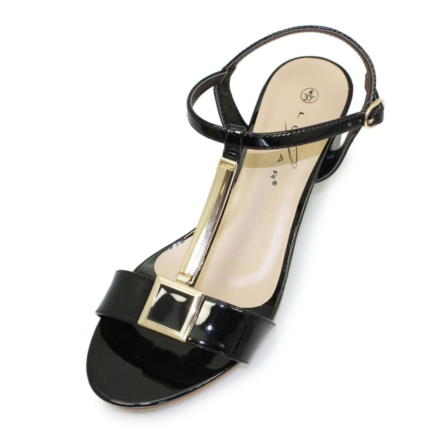 Lunar Occasion Wear And Bags | Lunar Lunar Occasion Sandal Blaze Black Patent Sandal