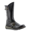 Long Boots And Riding Boots | Fly Fly London Mid Calf Boot Mes 2 Black Leather