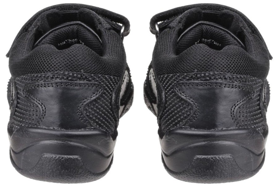 Back To School | Hush Puppies Hush Puppies School Shoe Jezza Snrblack Velcro Strap