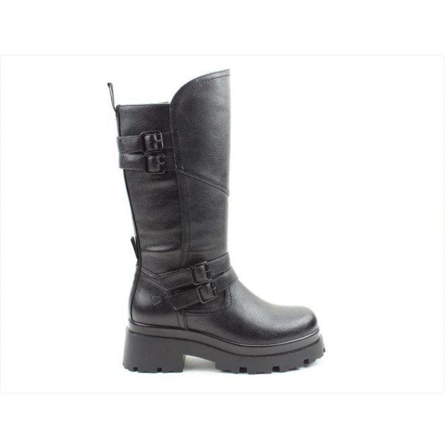 Long Boots And Riding Boots | Heavenly Feet Heavenly Feet Mid Calf Boot Powell Black With Full Zip