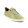 Shoes And Trainers | Lunar Lunar Plimsoll St Ives Khaki Fle030Kk Soft Leather Elasticated Lace