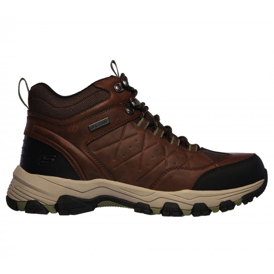 Men'S Styles | Skechers Skechers Men'S Hiking Boot Selmen - Telago 66283Ltbr Brown