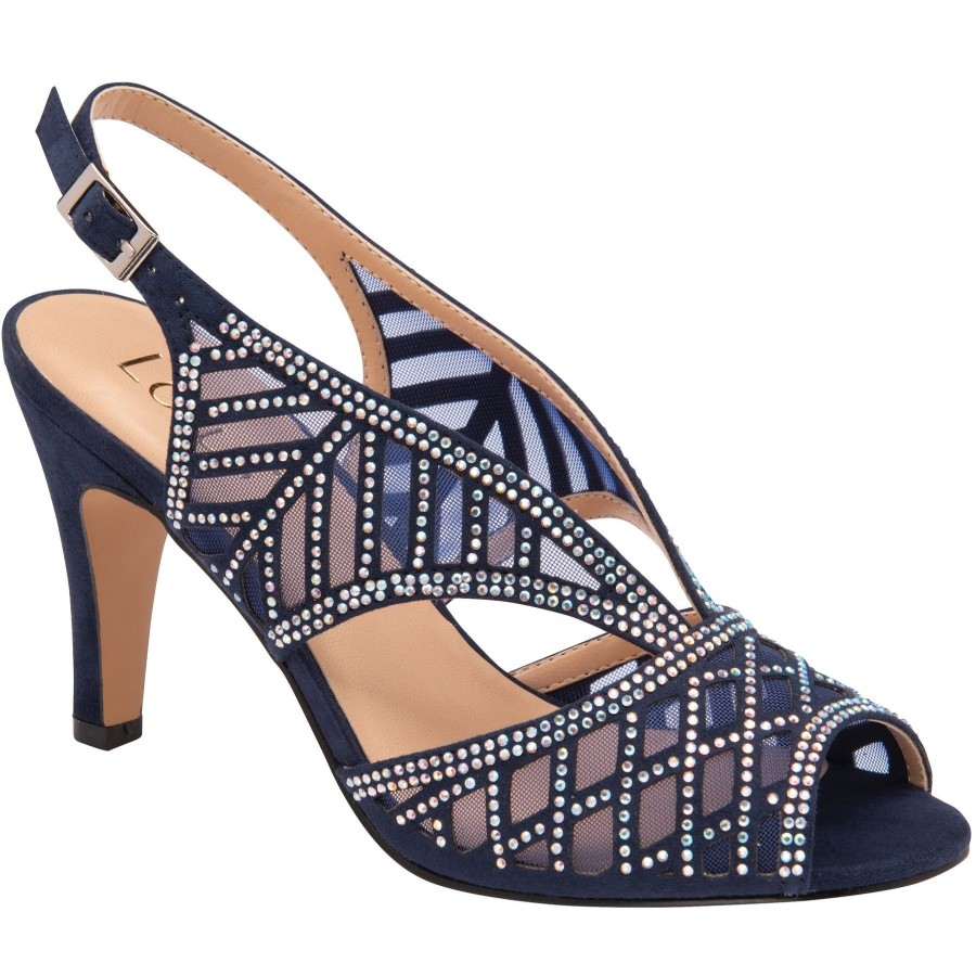 Ladies Styles | Lotus Lotus Classic Occasion Wear Sandal Natalia Navy Uls262