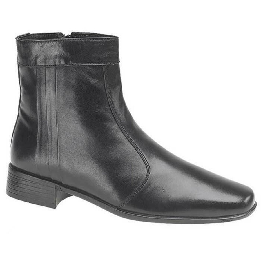 Men'S Boots | Marlows Mens Black Leather Side Zip Beatles Boot M753A