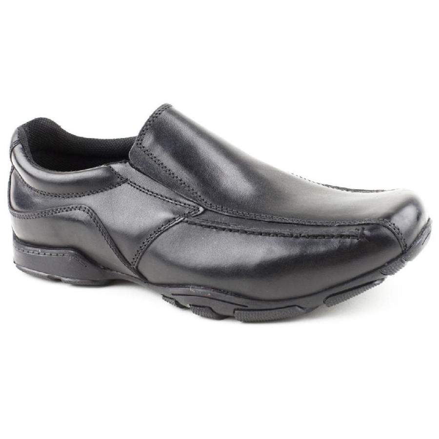 Back To School | Hush Puppies Hush Puppies School Shoe Bespoke Black Leather Slip On