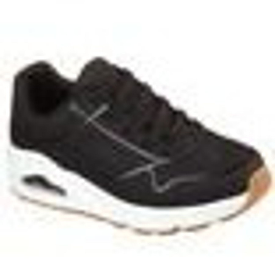 Back To School | Skechers Skechersstreet Uno 403674 Black With White Sole