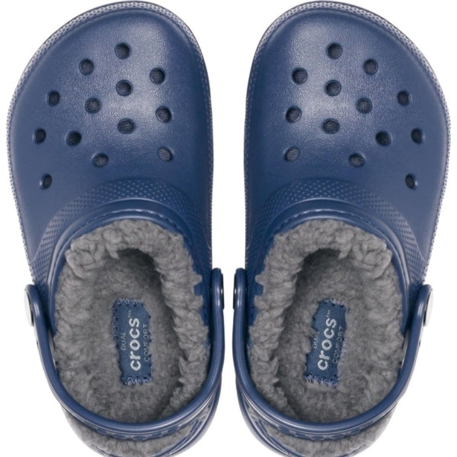 Back To School | Crocs Crocsnavy Charcoal Lined Clog 207010-060