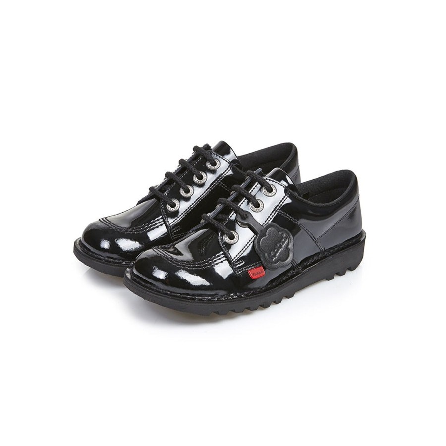 Kickers | Kickers Kickers Classic Kick Lo Teen Shoe Blackpatent Leather