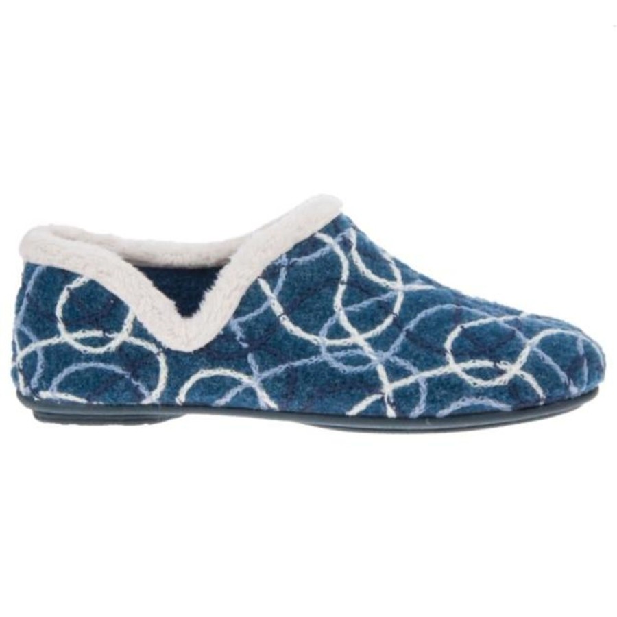 Ladies Styles | Marlows Sleepers Karen Navy Full Slipper