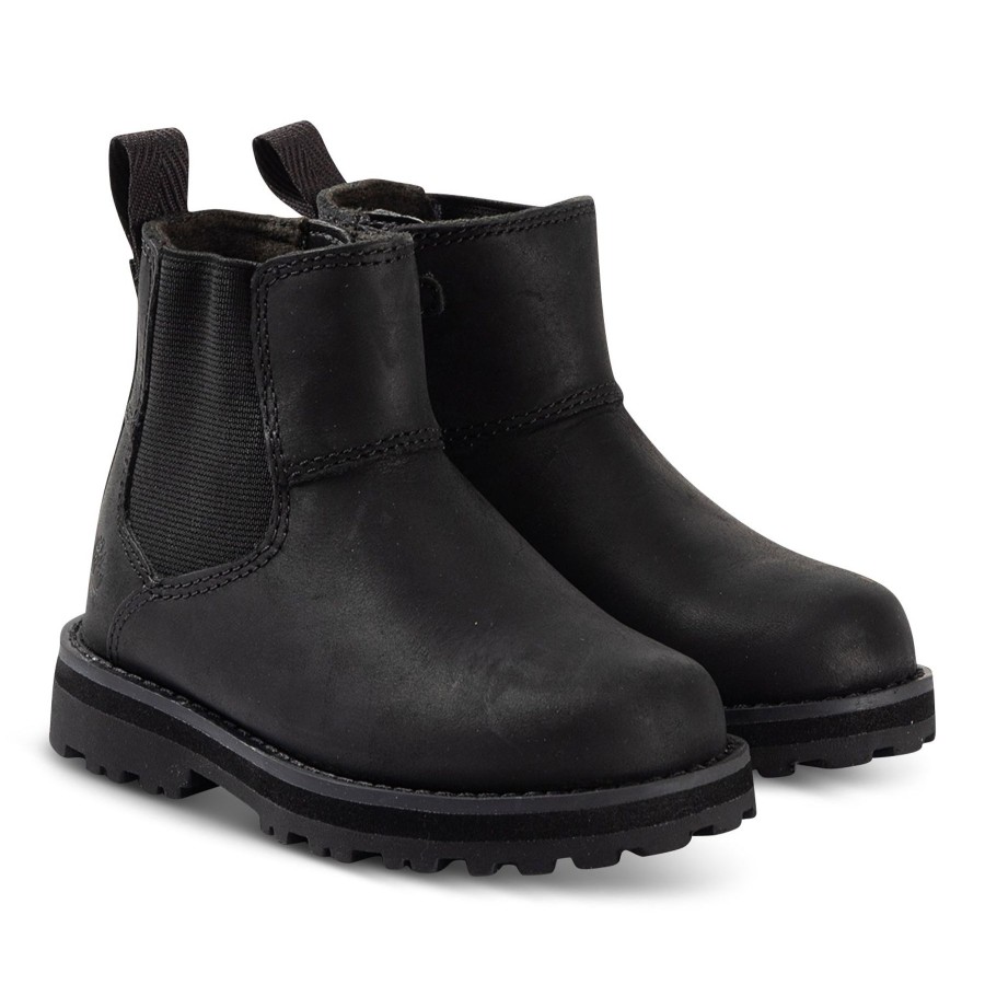 Timberland Kids | Timber Timberland Chelsea Boot Youth Courmakid Black Leather A28Qa