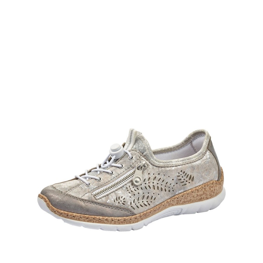 Shoes And Trainers | Rieker Rieker Grey Lace Up Trainers N42K6-40