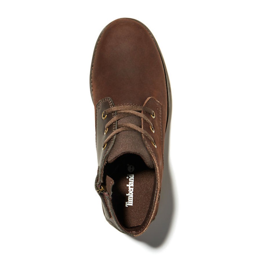 Back To School | Timber Timberland Courmakid Chukka Boot Brown Leather With Inside Zip