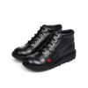 Kickers | Kickers Kickers Kick Hi J/Y 31-39 Classic Black Leather Boot