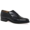 Men'S Formal And Work Shoes | Barker Barker Toe Cap Shoe Luton Black Leather Hi Shine