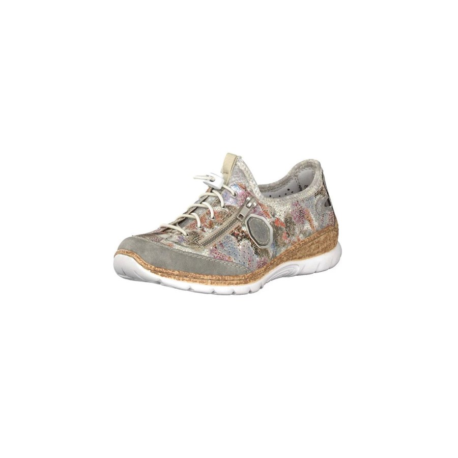 Shoes And Trainers | Rieker Rieker Casual Lace Up Trainer Shoe N42V1-40 Grey Multi N42V1-40