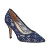 Wedding And Party Wear | Lotus Lotus Briony Navy Floral Mesh Court Shoes