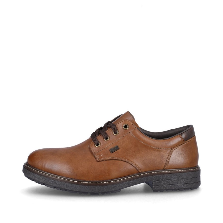 Men'S Styles | Rieker Reiker Men'S Classic Lace-Up Leather Shoe 33101-24 Brown