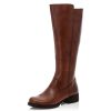 Long Boots And Riding Boots | Rieker Rieker Long Zip Up Leather Boots Brown Z9590-25