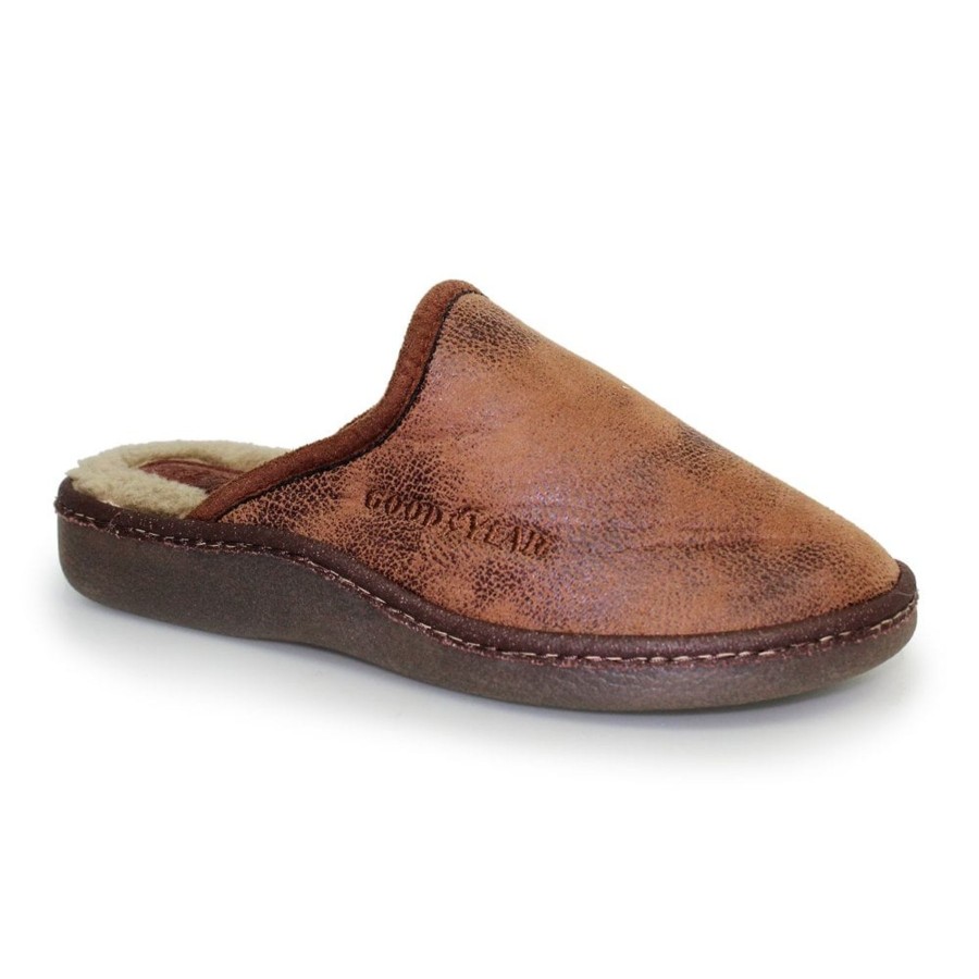 Men'S Styles | Goodyear Goodyear Men'S Mule Slipper Kmg006 Brown