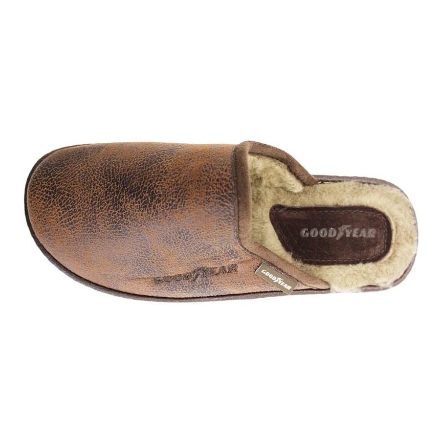 Men'S Styles | Goodyear Goodyear Men'S Mule Slipper Kmg006 Brown