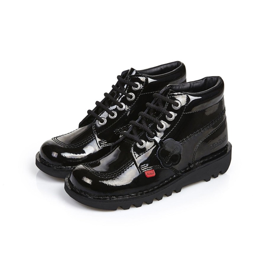 Back To School | Kickers Kickers Classic Kick Hi Teens 31-39 Blackpatent Leather