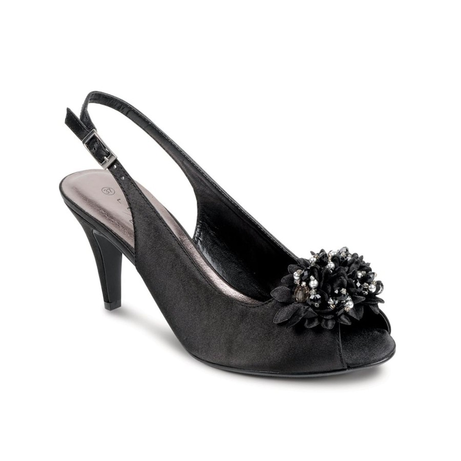 Wedding And Party Wear | Lunar Lunar Sabrina Occasion Shoe Black Sling Matching Bag Available