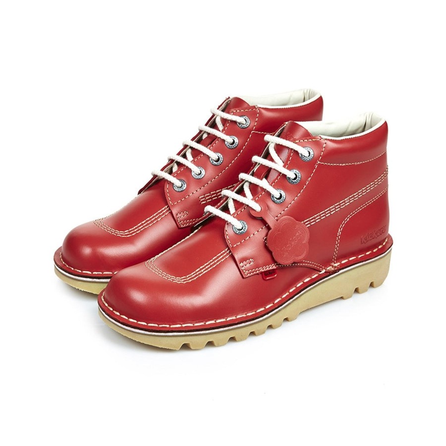 Kickers | Kickers Kickers Mens Kick Hi Red Leather Boots