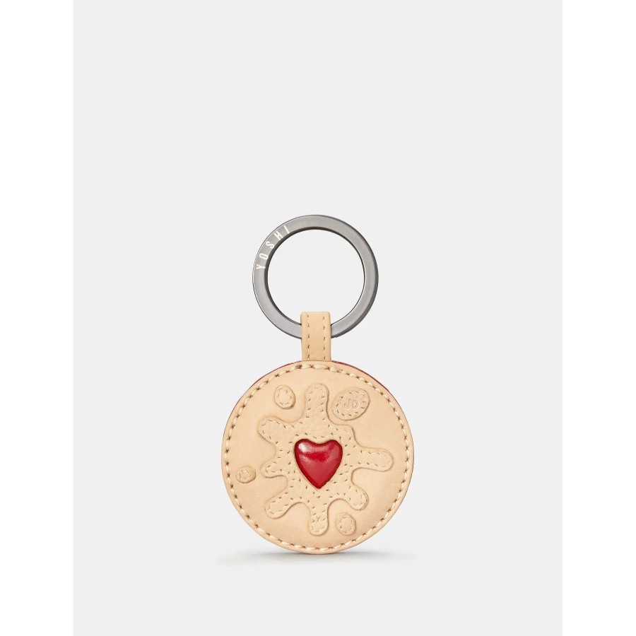 Handbags | Yoshi Yoshi Jammie Dodger Leather Keyring Cream Ykrjmd