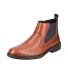 Men'S Formal And Work Shoes | Rieker Rieker Men'S Chelsea Boot With Zip 17654-22 Nut