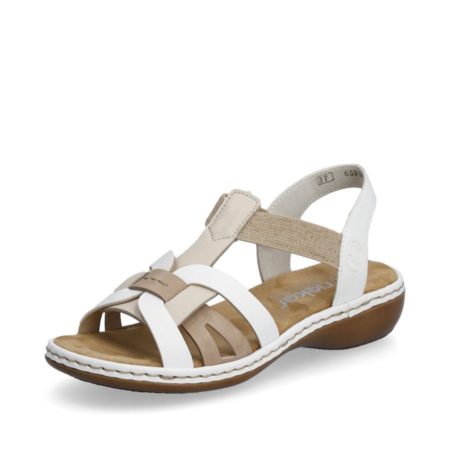 Ladies Styles | Rieker Rieker Casual Sandal 65918-81 Pebble