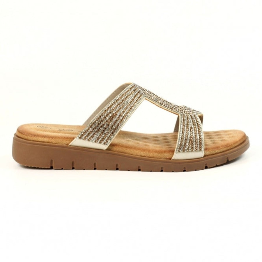 Ladies Styles | Lunar Lunar Sandal Chavez Gold Jlh438Gd