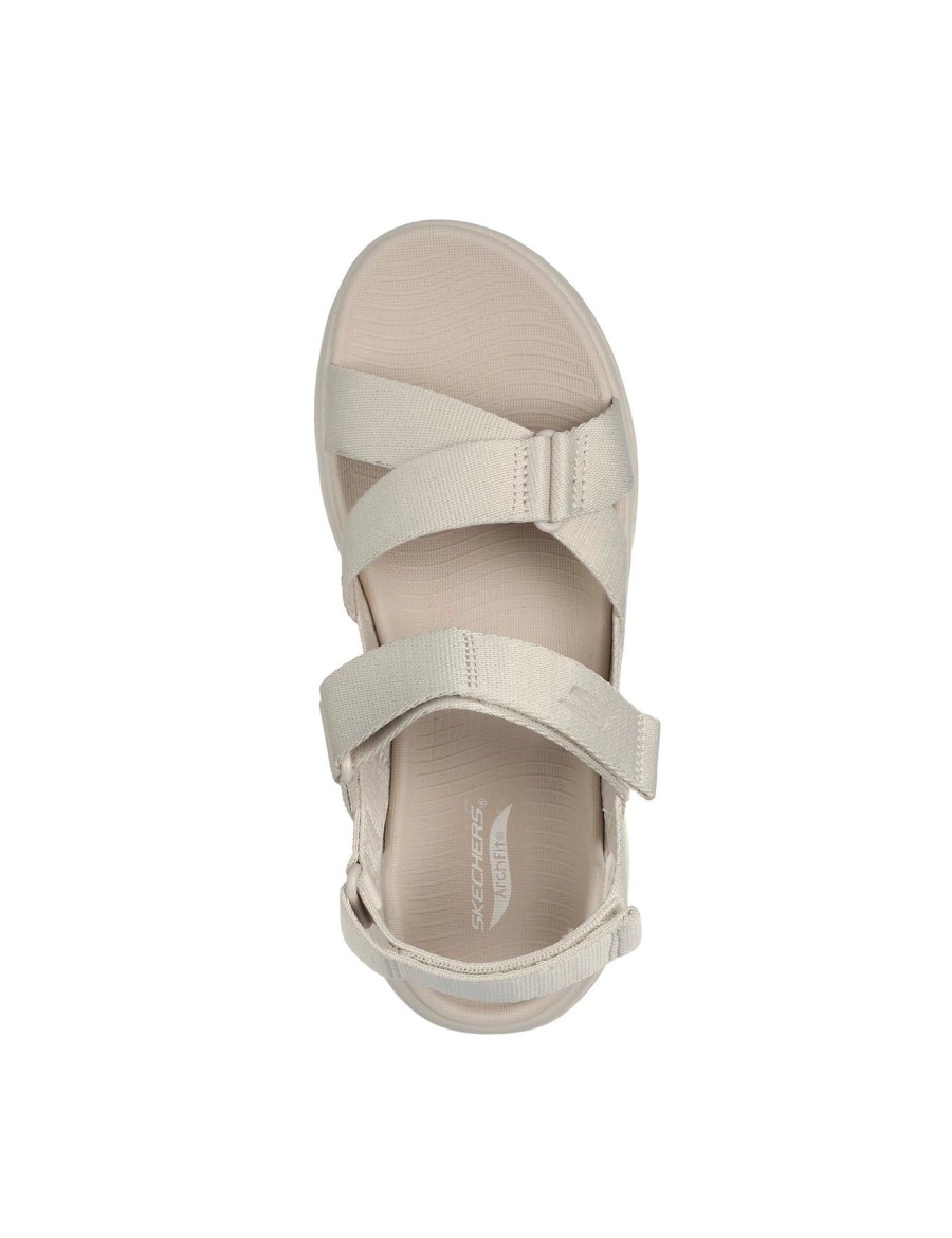 Ladies Styles | Skechers Skechers Go Walk Arch Fit Sandal 140808 Nat Natural