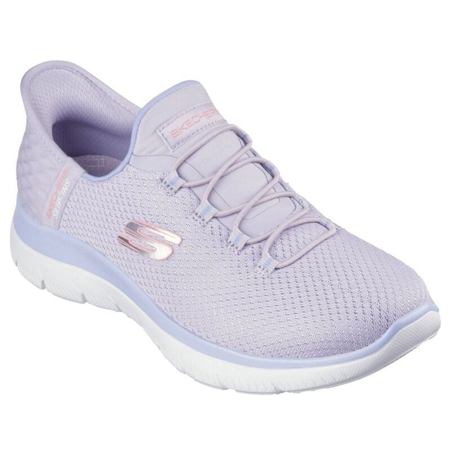 Ladies Styles | Skechers Skechers Slip-Ins Trainer Shoe 150123 Lav Pink Summits-Diamond Dream