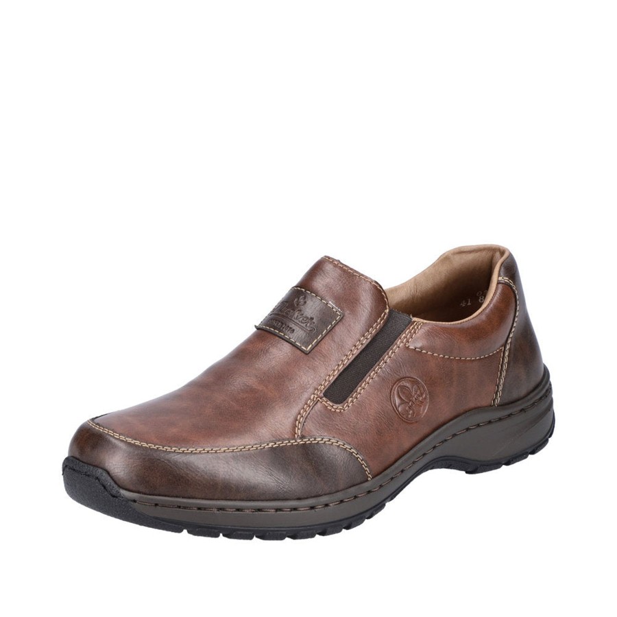 Men'S Formal And Work Shoes | Rieker Rieker Men'S Slip- On Leathershoe Toffee 03354-26