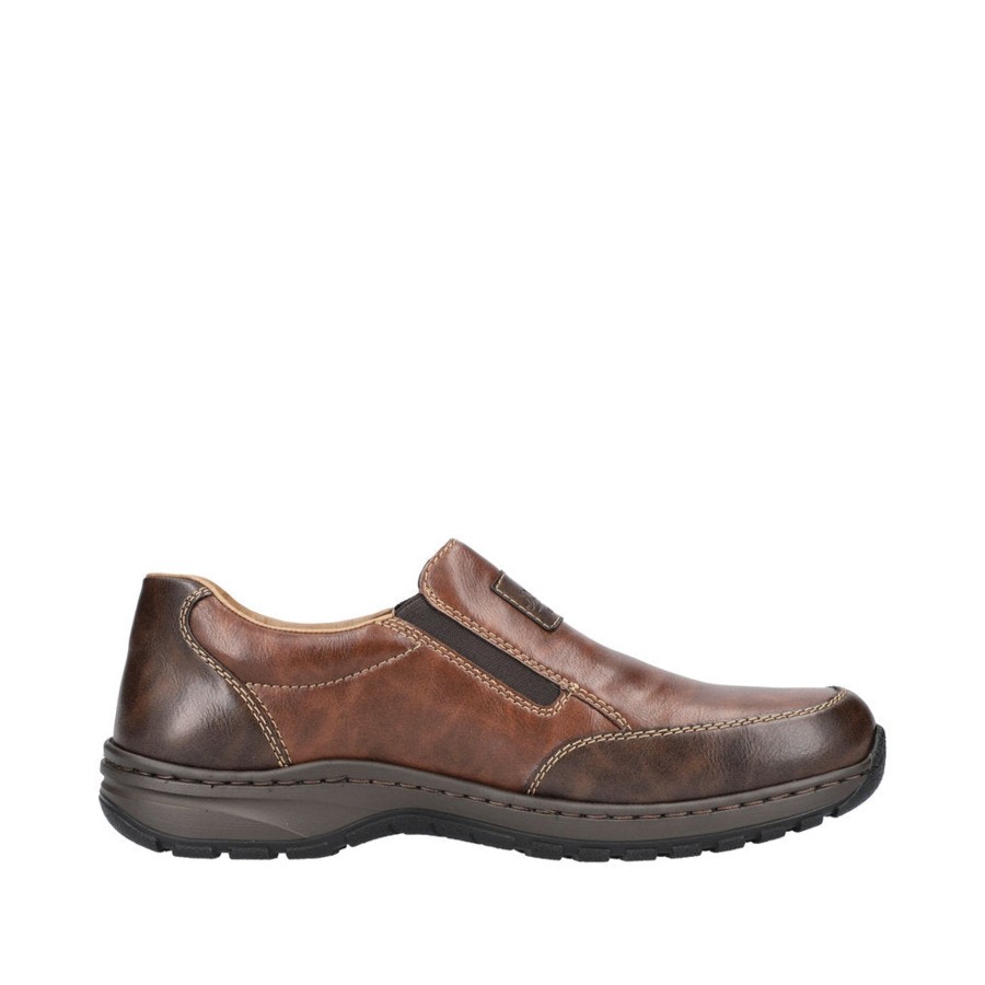 Men'S Formal And Work Shoes | Rieker Rieker Men'S Slip- On Leathershoe Toffee 03354-26