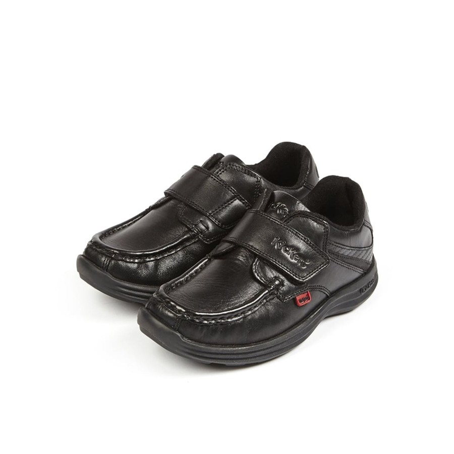 Kickers | Kickers Kickers Reasanblack Velcro Strap Boys Shoe