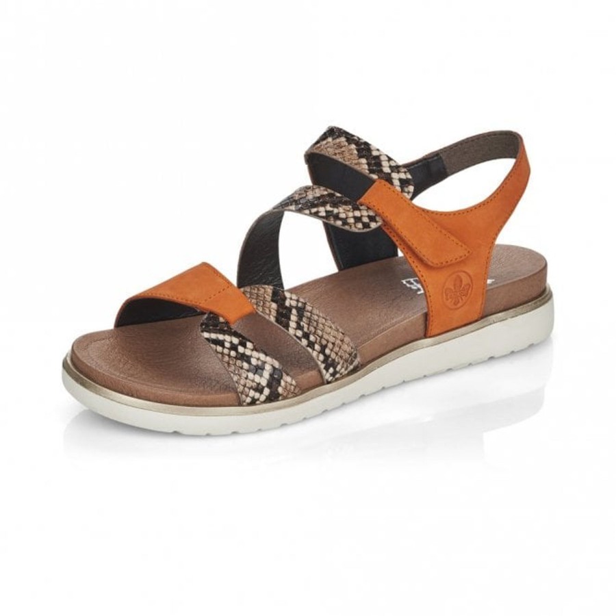 Sandals And Toe-Posts | Rieker Rieker Sandal With Touch Fastening V5069-24 Brown